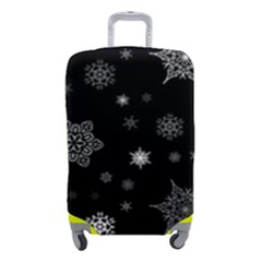 Christmas Snowflake Seamless Pattern With Tiled Falling Snow Luggage Cover (small) by Ket1n9