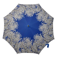 Crown-aesthetic-branches-hoarfrost- Hook Handle Umbrellas (medium) by Ket1n9
