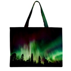 Aurora-borealis-northern-lights Zipper Mini Tote Bag by Ket1n9