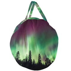 Aurora-borealis-northern-lights Giant Round Zipper Tote by Ket1n9