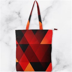 Abstract Triangle Wallpaper Double Zip Up Tote Bag by Ket1n9