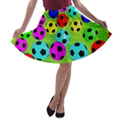 Balls Colors A-line Skater Skirt by Ket1n9