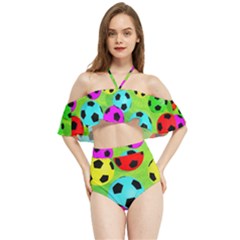 Balls Colors Halter Flowy Bikini Set  by Ket1n9
