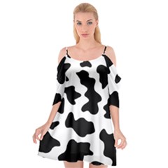 Animal-print-black-and-white-black Cutout Spaghetti Strap Chiffon Dress by Ket1n9