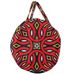 Traditional Art Pattern Giant Round Zipper Tote by Ket1n9