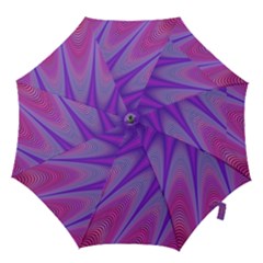 Purple-star-sun-sunshine-fractal Hook Handle Umbrellas (medium) by Ket1n9
