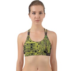 Technology Circuit Board Back Web Sports Bra by Ket1n9