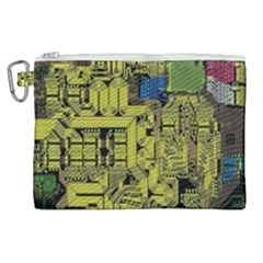 Technology Circuit Board Canvas Cosmetic Bag (xl) by Ket1n9