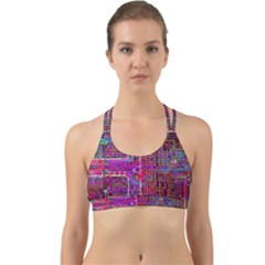 Technology Circuit Board Layout Pattern Back Web Sports Bra by Ket1n9