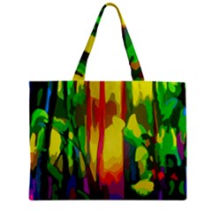Abstract-vibrant-colour-botany Zipper Mini Tote Bag by Ket1n9