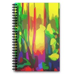 Abstract-vibrant-colour-botany 5 5  X 8 5  Notebook by Ket1n9