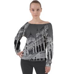 Architecture-parliament-landmark Off Shoulder Long Sleeve Velour Top by Ket1n9