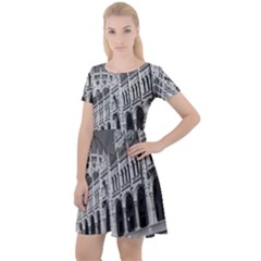 Architecture-parliament-landmark Cap Sleeve Velour Dress  by Ket1n9