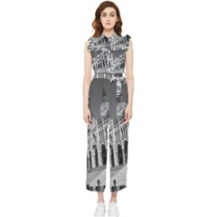 Architecture-parliament-landmark Women s Frill Top Chiffon Jumpsuit by Ket1n9