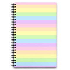 Cute Pastel Rainbow Stripes 5 5  X 8 5  Notebook by Ket1n9