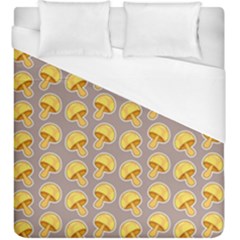Yellow-mushroom-pattern Duvet Cover (king Size) by Ket1n9