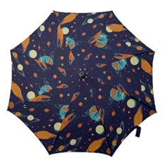 Space Galaxy Planet Universe Stars Night Fantasy Hook Handle Umbrellas (large) by Ket1n9