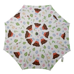Cute-palm-volcano-seamless-pattern Hook Handle Umbrellas (medium) by Ket1n9