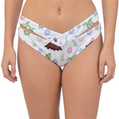 Cute-palm-volcano-seamless-pattern Double Strap Halter Bikini Bottoms by Ket1n9