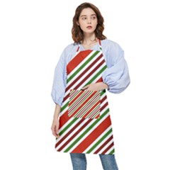 Christmas-color-stripes Pocket Apron by Grandong
