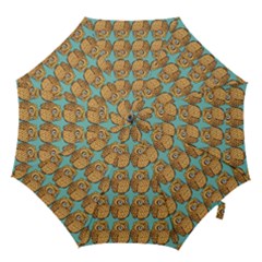 Seamless Cute Colourfull Owl Kids Pattern Hook Handle Umbrellas (medium) by Grandong