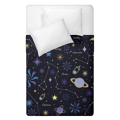 Starry Night  Space Constellations  Stars  Galaxy  Universe Graphic  Illustration Duvet Cover Double Side (single Size) by Grandong