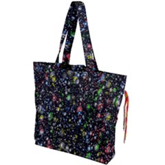 Illustration Universe Star Planet Drawstring Tote Bag by Grandong