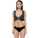 Illustration Universe Star Planet Low Cut Ruffle Edge Bikini Top View1