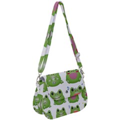 Kawaii-frog-rainy-season-japanese Saddle Handbag by Grandong