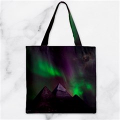 Aurora Northern Lights Phenomenon Atmosphere Sky Zipper Grocery Tote Bag by Grandong