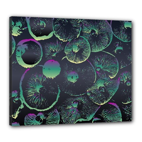 Psychedelic Mushrooms Background Canvas 24  X 20  (stretched) by Ravend