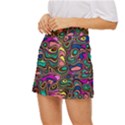 Bending Rotate Distort Waves Mini Front Wrap Skirt View2
