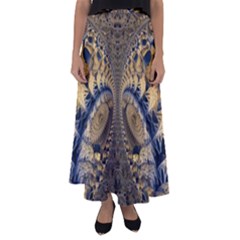Fractal Spiral Infinite Psychedelic Flared Maxi Skirt by Ravend