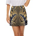 Fractal Spiral Infinite Psychedelic Mini Front Wrap Skirt View1