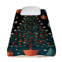 Tree Christmas Fitted Sheet (single Size) by Vaneshop