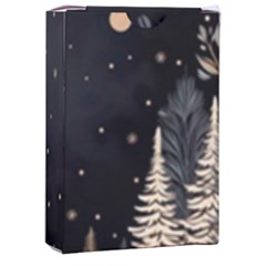 Christmas Winter Xmas Scene Nature Forest Tree Moon Playing Cards Single Design (rectangle) With Custom Box by Vaneshop