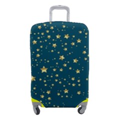 Star Golden Pattern Christmas Design White Gold Luggage Cover (small) by Vaneshop