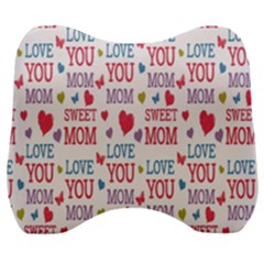 Love Mom Happy Mothers Day I Love Mom Graphic Velour Head Support Cushion by Vaneshop