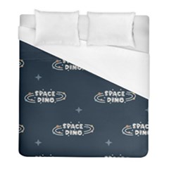 Space Dino Art Pattern Design Wallpaper Background Duvet Cover (full/ Double Size) by Vaneshop