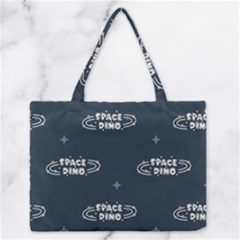 Space Dino Art Pattern Design Wallpaper Background Zipper Medium Tote Bag by Vaneshop