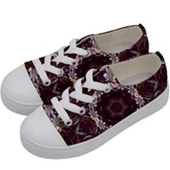Rosette Kaleidoscope Mosaic Abstract Background Kids  Low Top Canvas Sneakers by Vaneshop