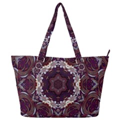 Rosette Kaleidoscope Mosaic Abstract Background Full Print Shoulder Bag by Vaneshop