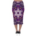 Rosette Kaleidoscope Mosaic Abstract Background Art Velvet Midi Pencil Skirt View2