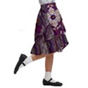 Rosette Kaleidoscope Mosaic Abstract Background Art Kids  Ruffle Flared Wrap Midi Skirt View3