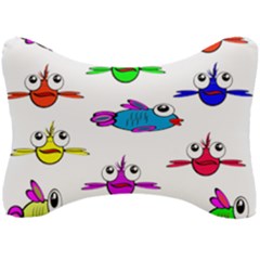 Fish Swim Cartoon Funnycute Seat Head Rest Cushion by Sapixe