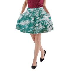 Blue Ocean Waves 2 A-line Pocket Skirt by Jack14