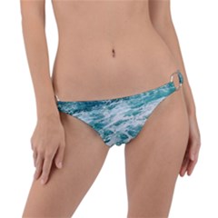 Blue Crashing Ocean Wave Ring Detail Bikini Bottoms by Jack14