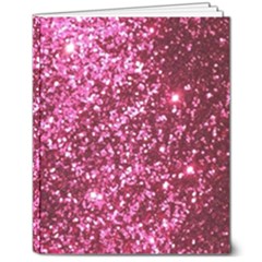 Pink Glitter 8  X 10  Softcover Notebook by Amaryn4rt