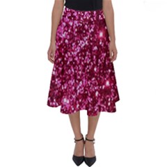 Pink Glitter Perfect Length Midi Skirt by Amaryn4rt