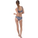 Black And White Checkerboard Background Board Checker Ring Detail Crop Bikini Set View2
